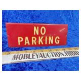Vintage glass reflective sign