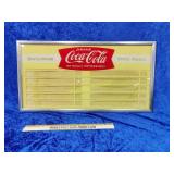 1960s Glass Coca-Cola painted menu board no