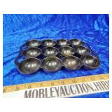 Rare Wagner ware cast iron Golf ball muffin pans