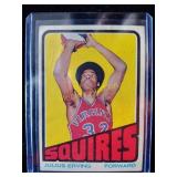 Julius erving rookie card 72 to 73 Topps