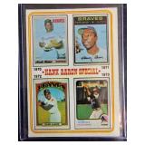 Vintage 1974 Topps Hank Aaron card near mint