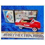 Diecast pedal car Clark gas station