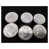 6 Silver Quarters