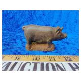 Cast iron pig paperweight