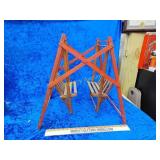Small wooden swings set
