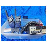 CB radio Cobra and walkie talkies