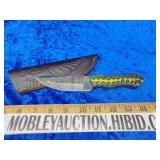 Damascus and made knife