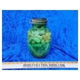 Canister glass full of wine corks