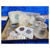 Flat of coins and foreign money and more