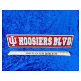 Metal Hoosier boulevard sign