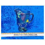 UV reactive incandescent carnival glass pitcher