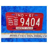1961 Indiana farm plate
