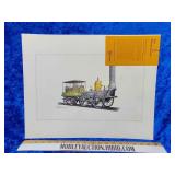 Rare USS creosote artist locomotive train print