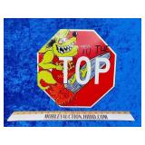 Hand painted stop sign RAT FINK Monroe County In