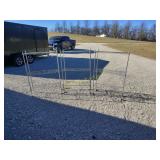 Three wire shelves some with wheels some without