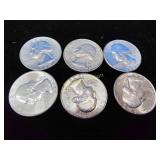 6x Silver Quarters