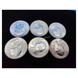 6x Silver Quarters
