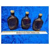 1976 commemorative log cabin syrup glass bottles
