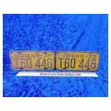 Rare 1939 Indian matching license plate