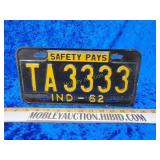 1962 Indiana license plate
