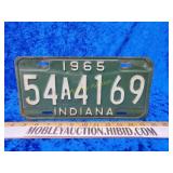 1965 Indiana license plate