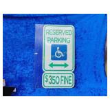 Heavy reserve parking handicap sign