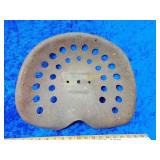 Metal tractor seat