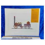 Rare USS creosote artist locomotive train print