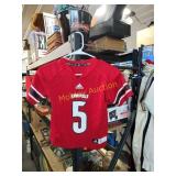Adidas Louisville number 5 kids jersey size large