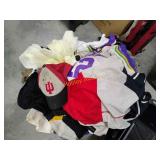 Tote of miscellaneous sporting goods stuff