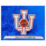 Wooden IU basketball clock