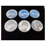 6x Silver Quarters