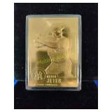 Derek Jeter 22 karat gold plated card