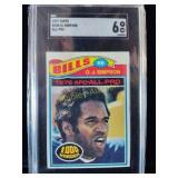 SGC graded 1977 Topps OJ Simpson card