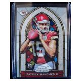 Patrick mahomes stained glass rookie reprint