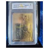 Graded princess Leia 23 karat gold plated card