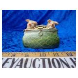 Pig in purse ceramic