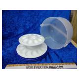 Deviled egg carrier or cake carrier