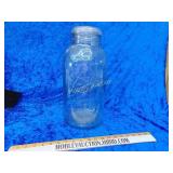 Large glass ball jar with lid