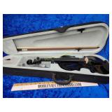 Black violin with case zippers not the best