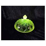 UV reactive glass lid