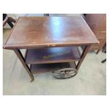 Vintage wooden serving cart