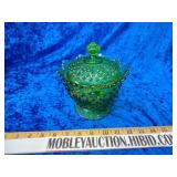 Green Candy dish small chip see pic