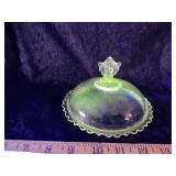 UV reactive glass lid