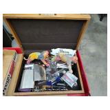 Oak box full all kinds of stuff