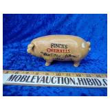 Cast iron Pig Fincks overalls bank