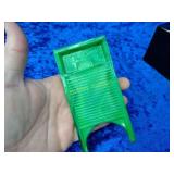 Glass washboard soap holder