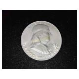 1963 silver Benjamin half dollar