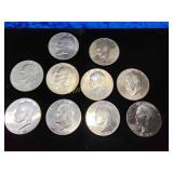 10 Eisenhower $1 coins