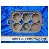 Early antique gate marked muffin pan